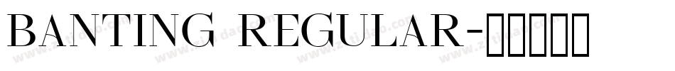 Banting Regular字体转换